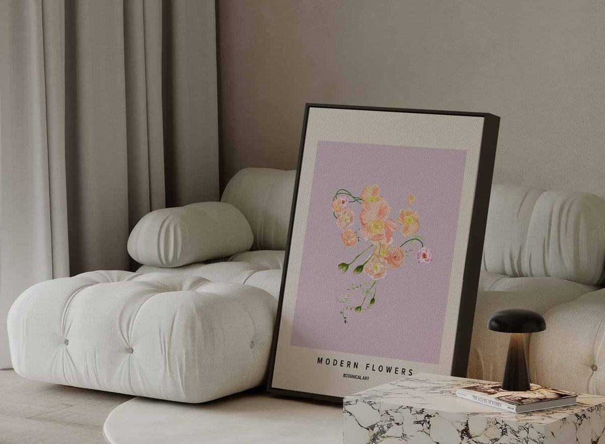 Bloeiende Moderniteit – canvas kunstwerk als wanddecoratie