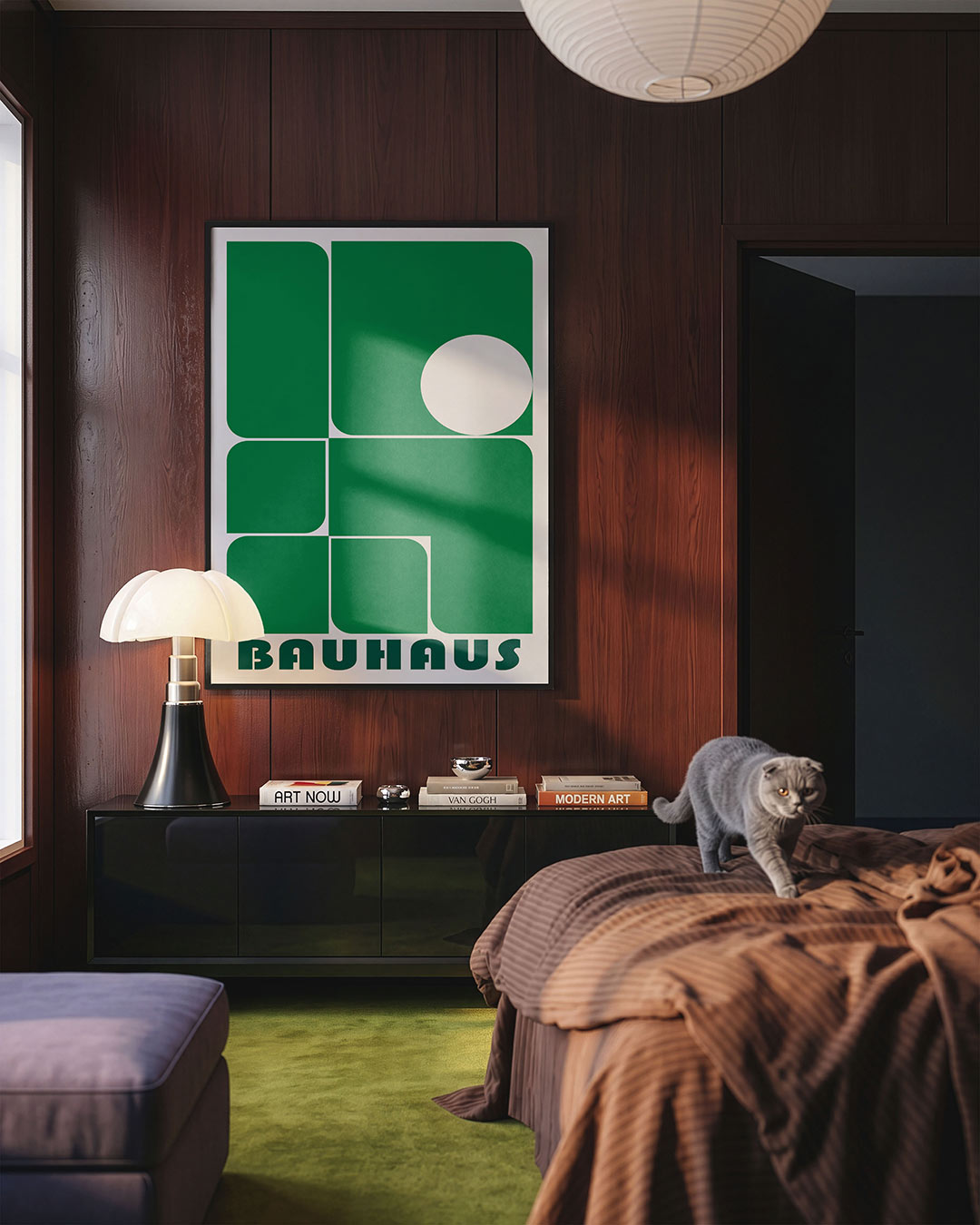 Vorm en balans – geometrische Bauhaus poster in staand formaat
