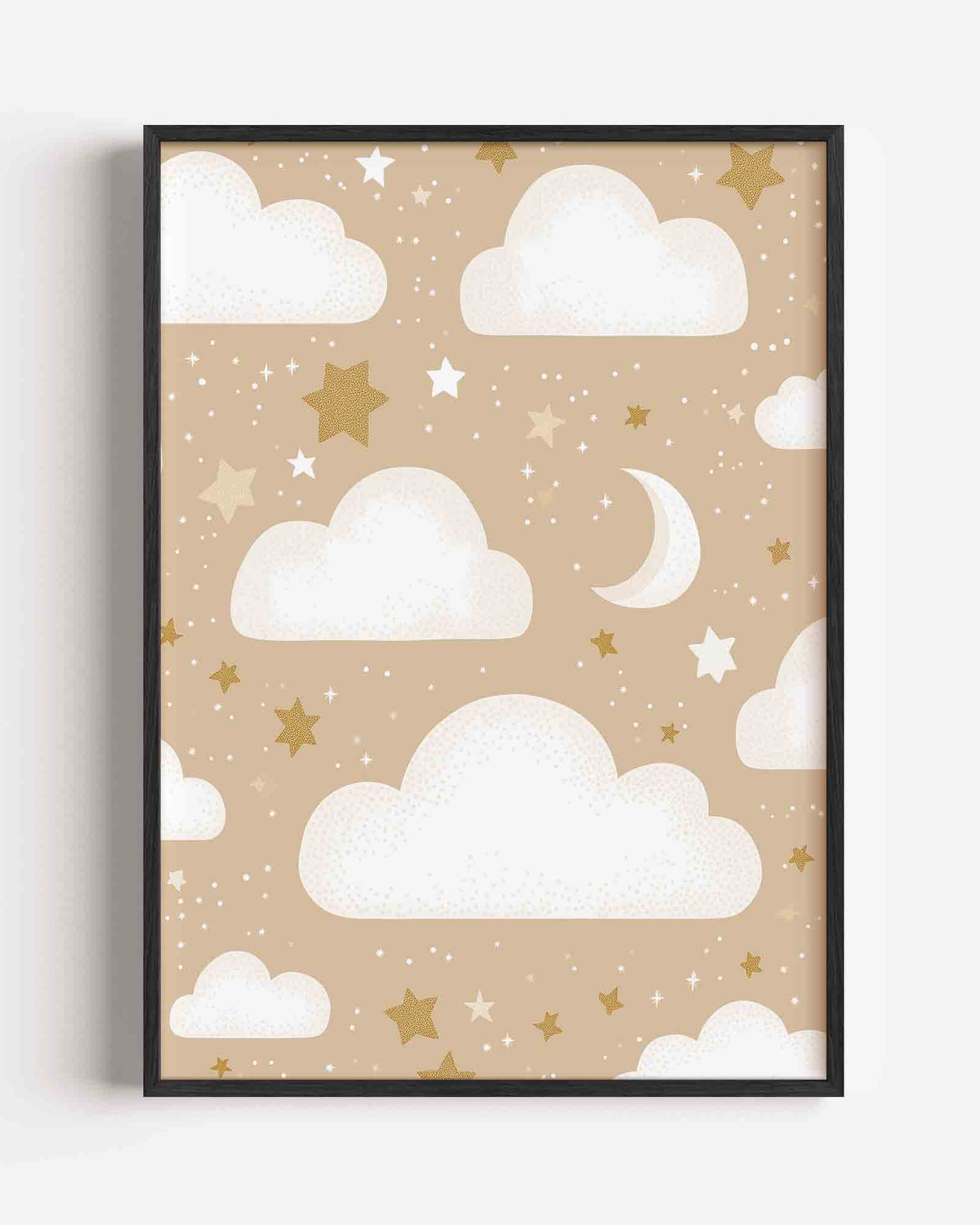 Wolk en sterren – kids portret poster als wanddecoratie