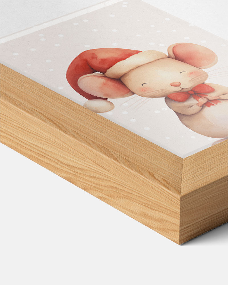 Schattige Kerstmuizenposter – kids poster als vrolijke staande wanddecoratie