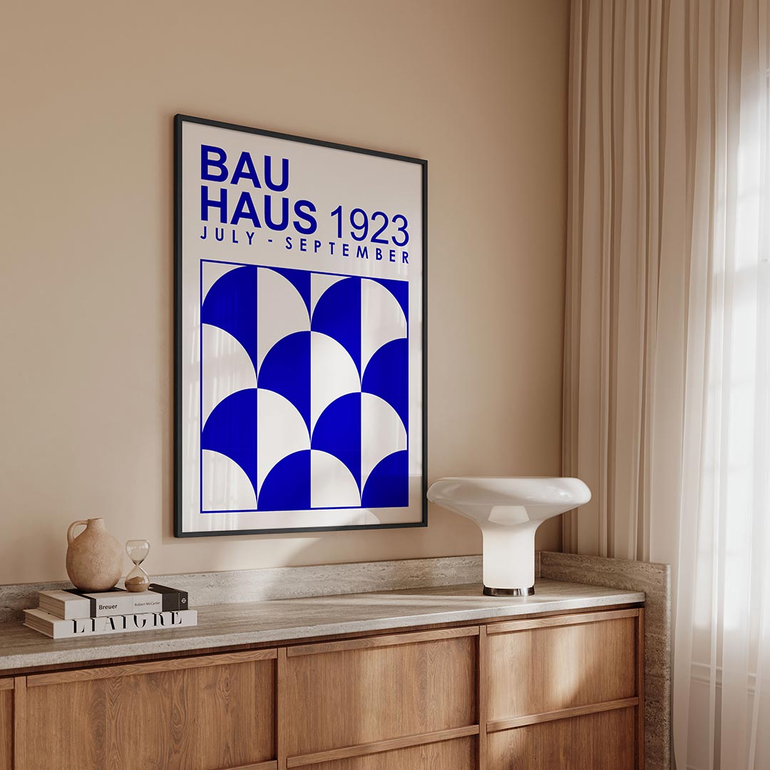 Vorm en kleur – geometrische Bauhaus poster in staand formaat