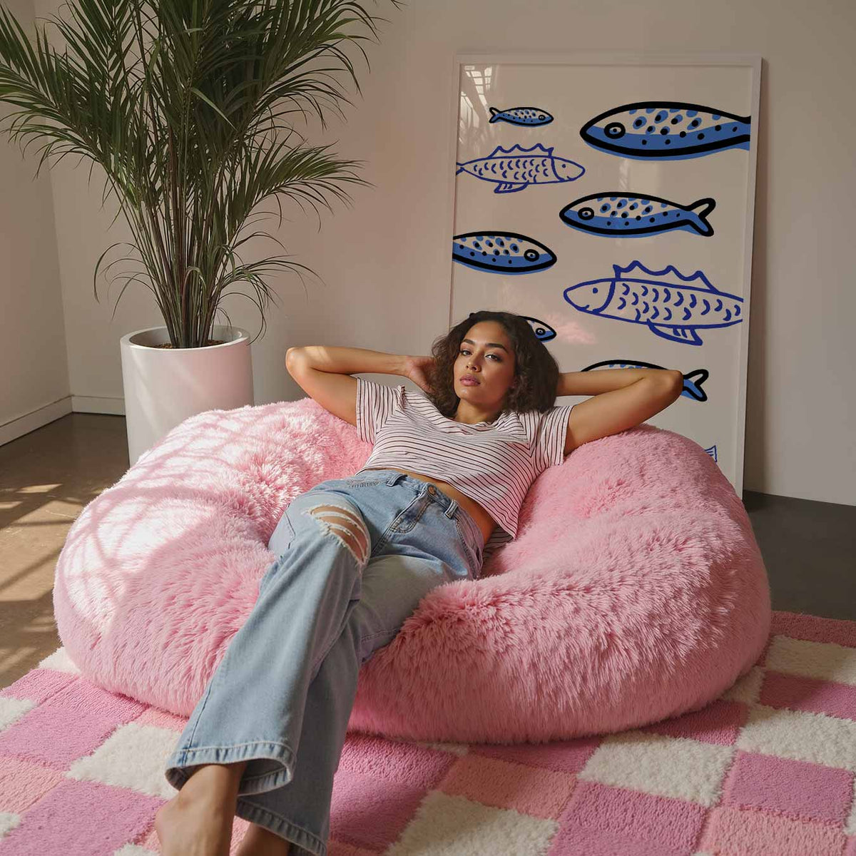 Speelse Vissen Illustratie – dieren poster in staand formaat