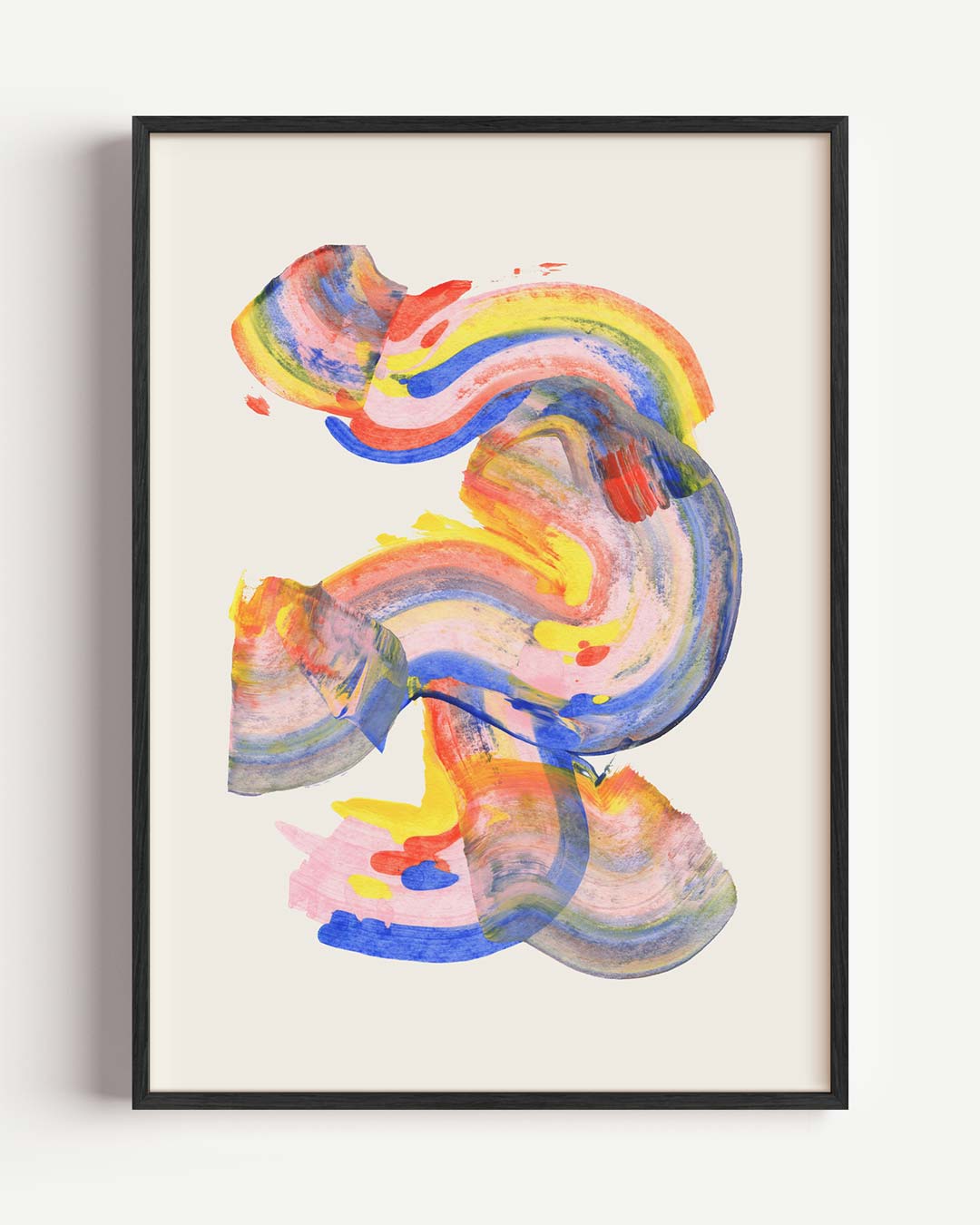 Kleurrijke Abstracte Kunstposter – Popart en Streetart portret poster als wanddecoratie