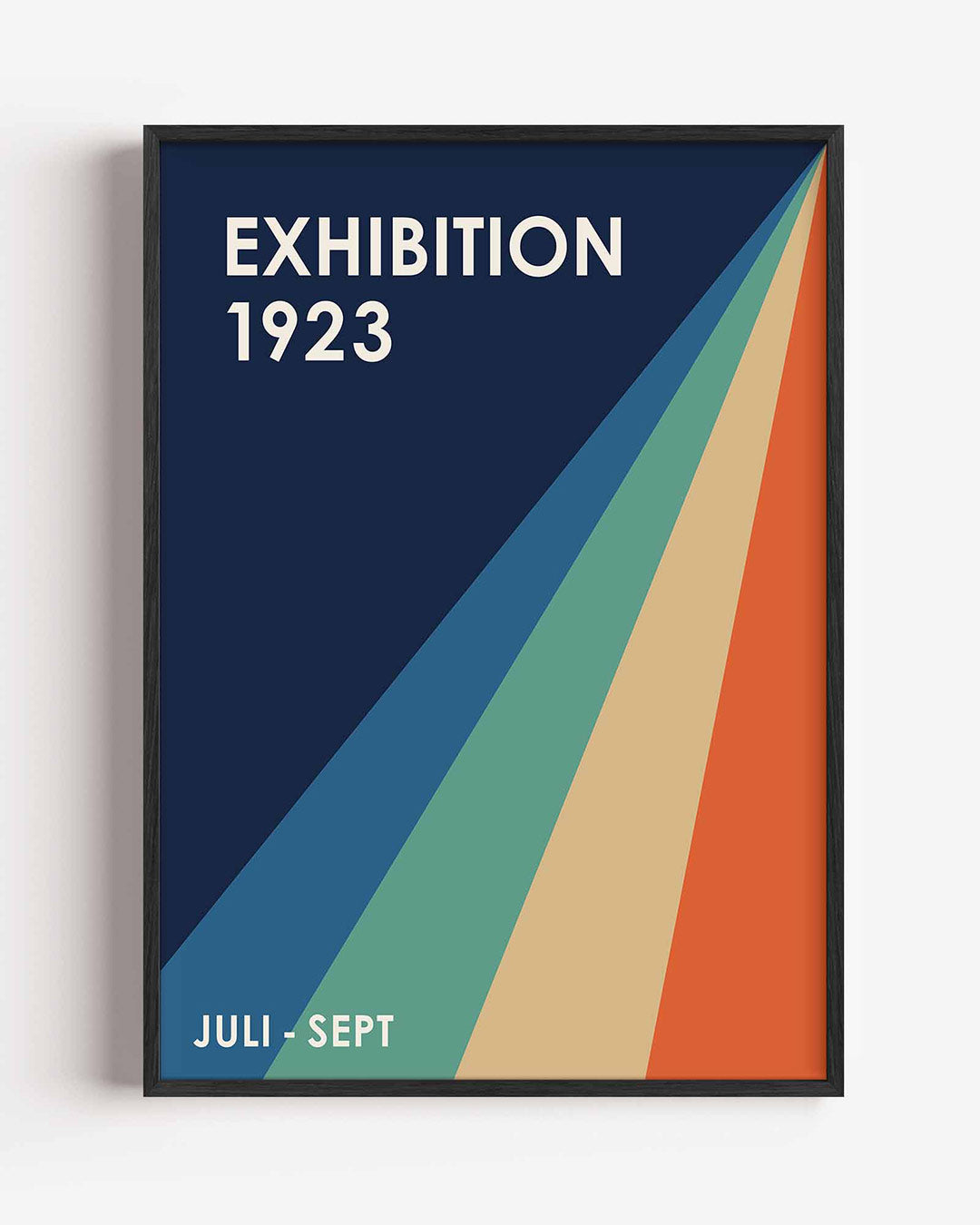 Kleurvlakken en lijnen – staande Bauhaus poster als wanddecoratie