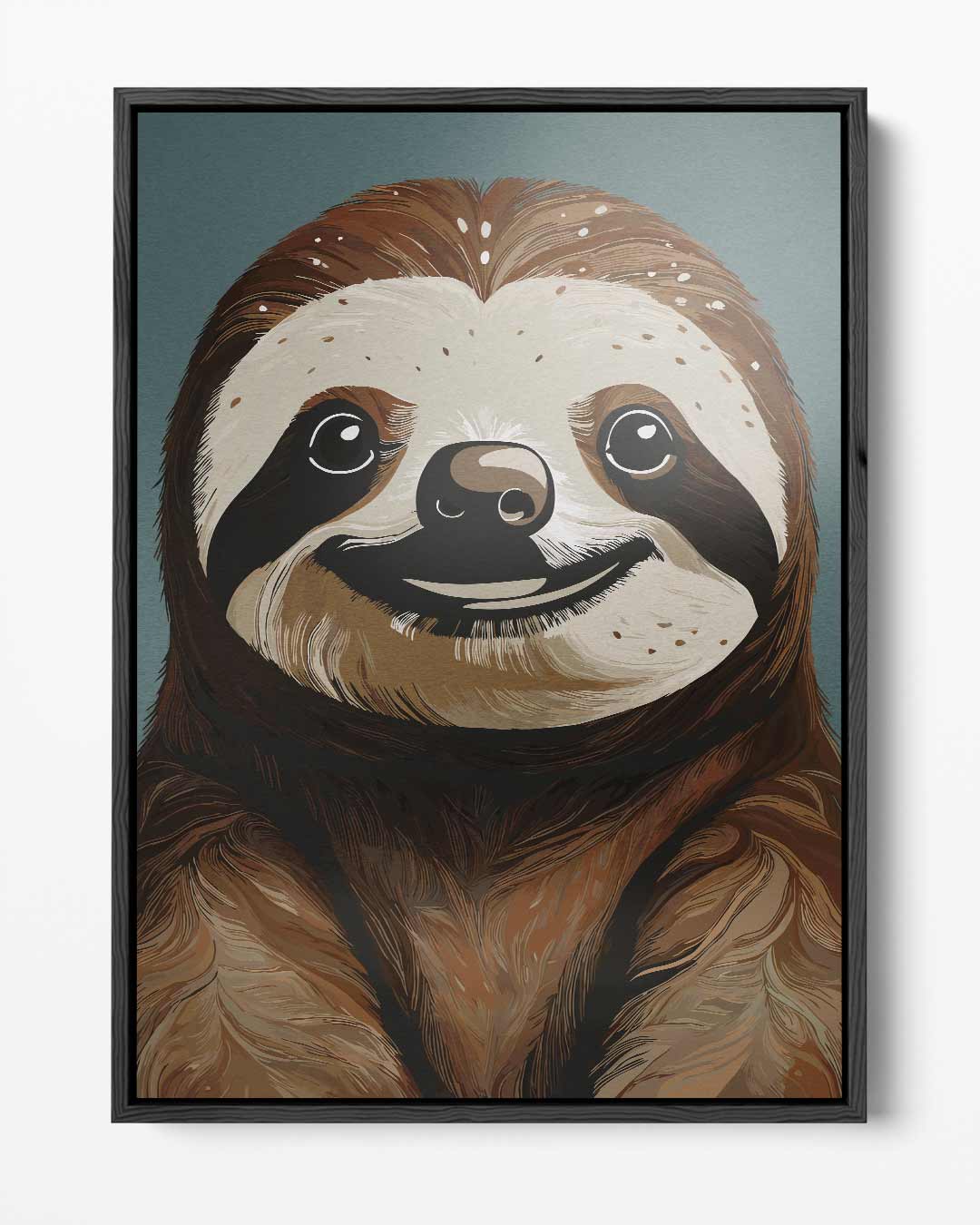 Schattige Luiaard Illustratie – portret kunstwerk als wanddecoratie