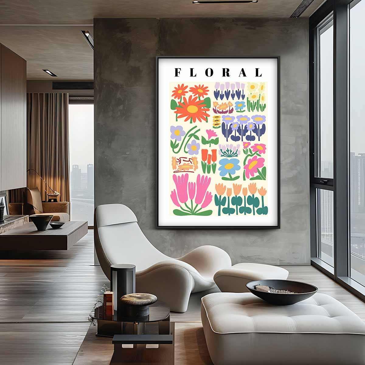 Bloemenpracht Poster – canvas kunstwerk als wanddecoratie