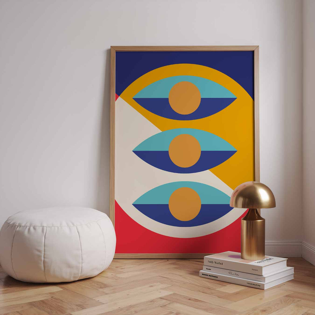 Moderne Abstracte Ogen – dieren poster in staand formaat