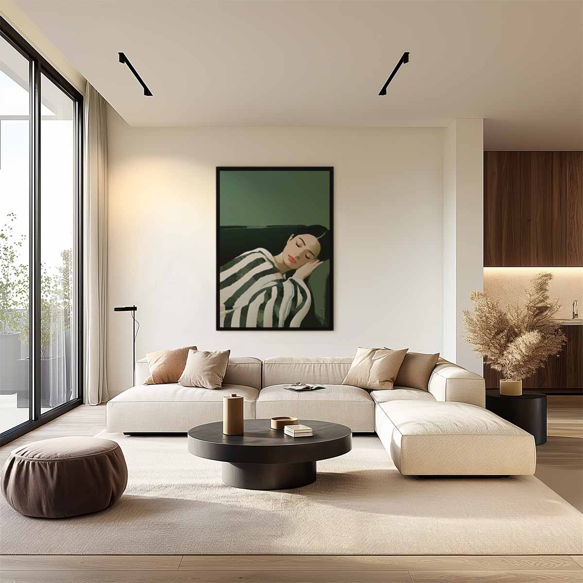 Rustgevende Slaap – staand kunstwerk voor modern interieur