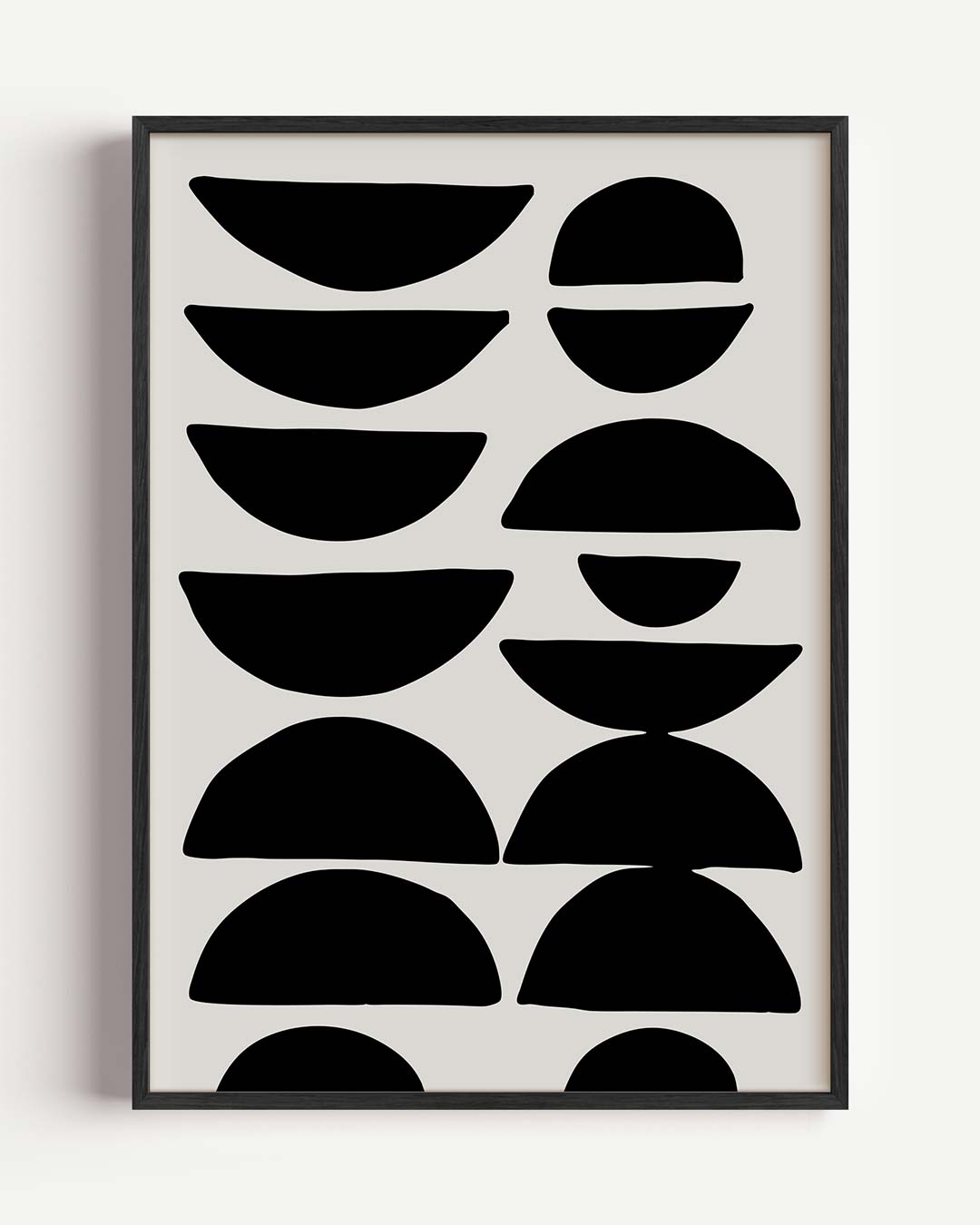 Moderne Zwart-wit Abstracte Kunstposter – kleurrijke abstracte portret poster als wanddecoratie
