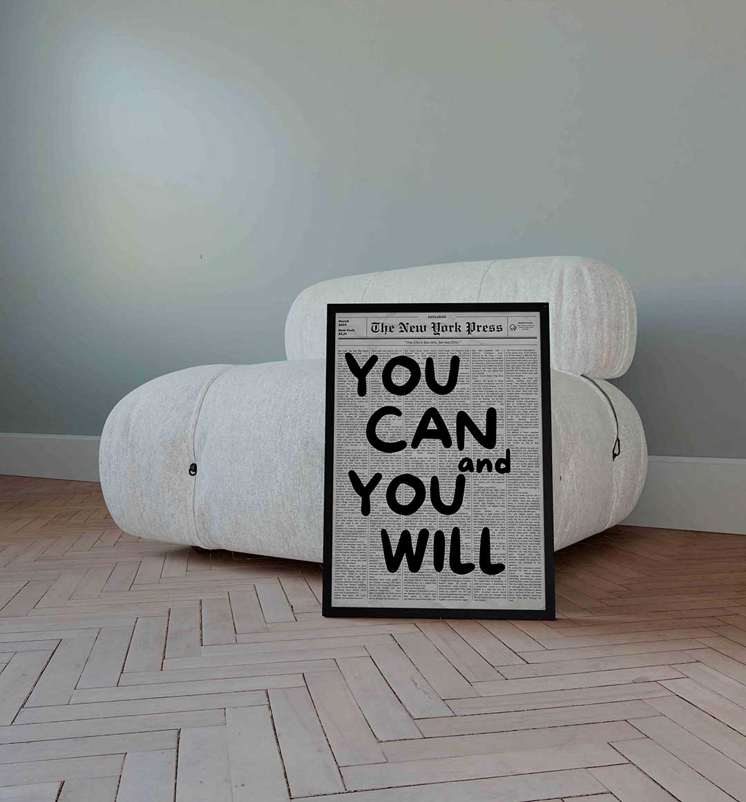 You can and you will – Pop Art wandkunst als portret poster