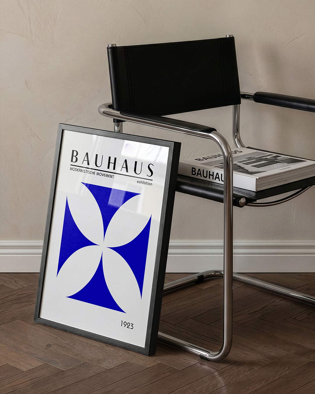 Vormen en vlakken – staande Bauhaus poster voor aan de muur
