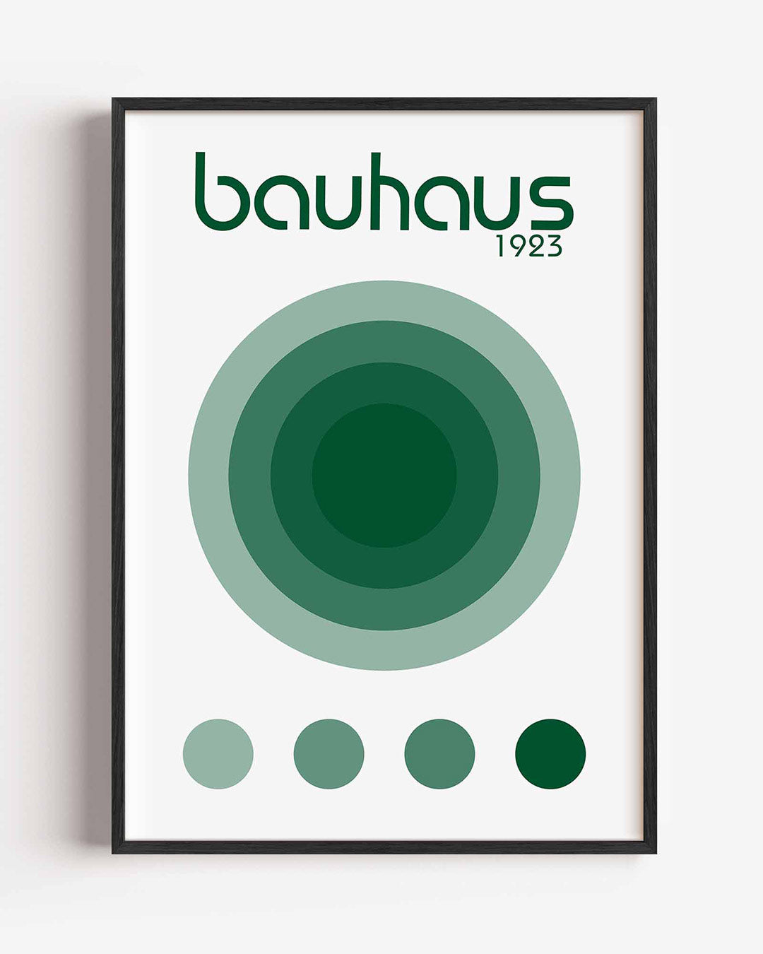 Cirkelvormen en lijnen – staande Bauhaus poster als wanddecoratie
