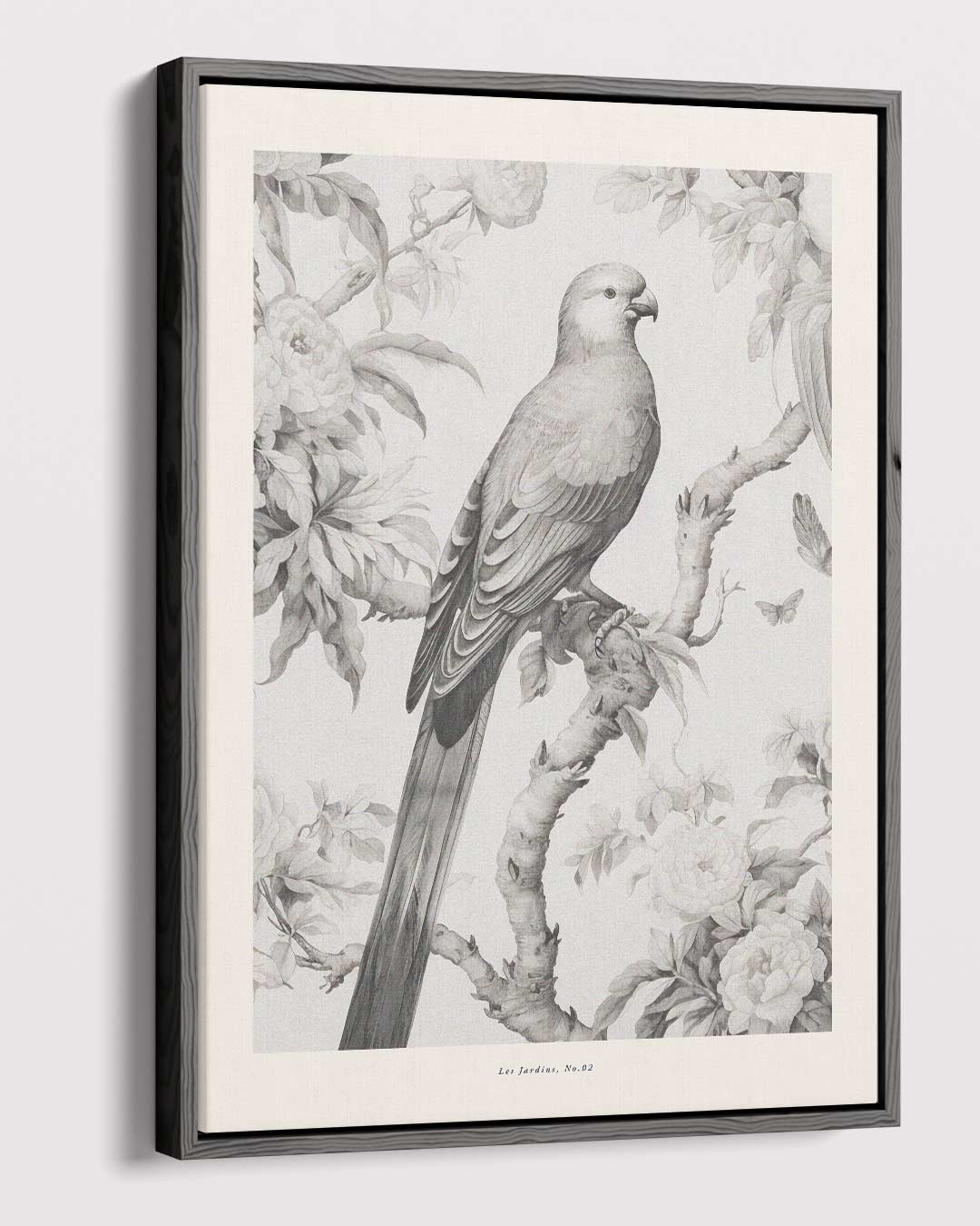 Elegante Vogel in Botanische Tuin – dibond kunstwerk als wanddecoratie