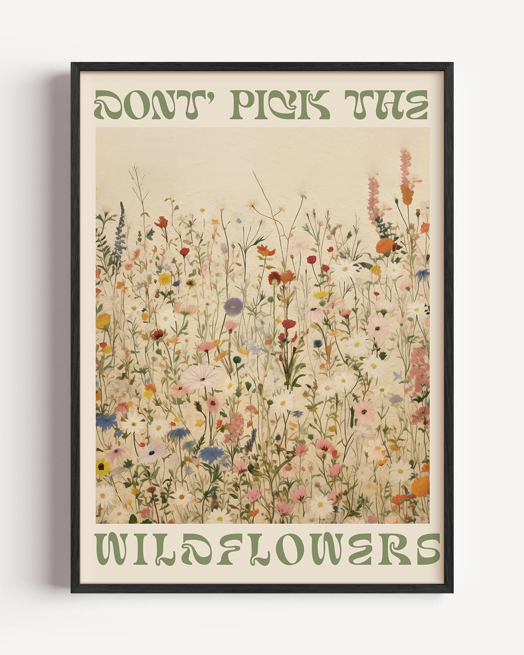 Wilde Bloemen – typografie portret poster als wanddecoratie
