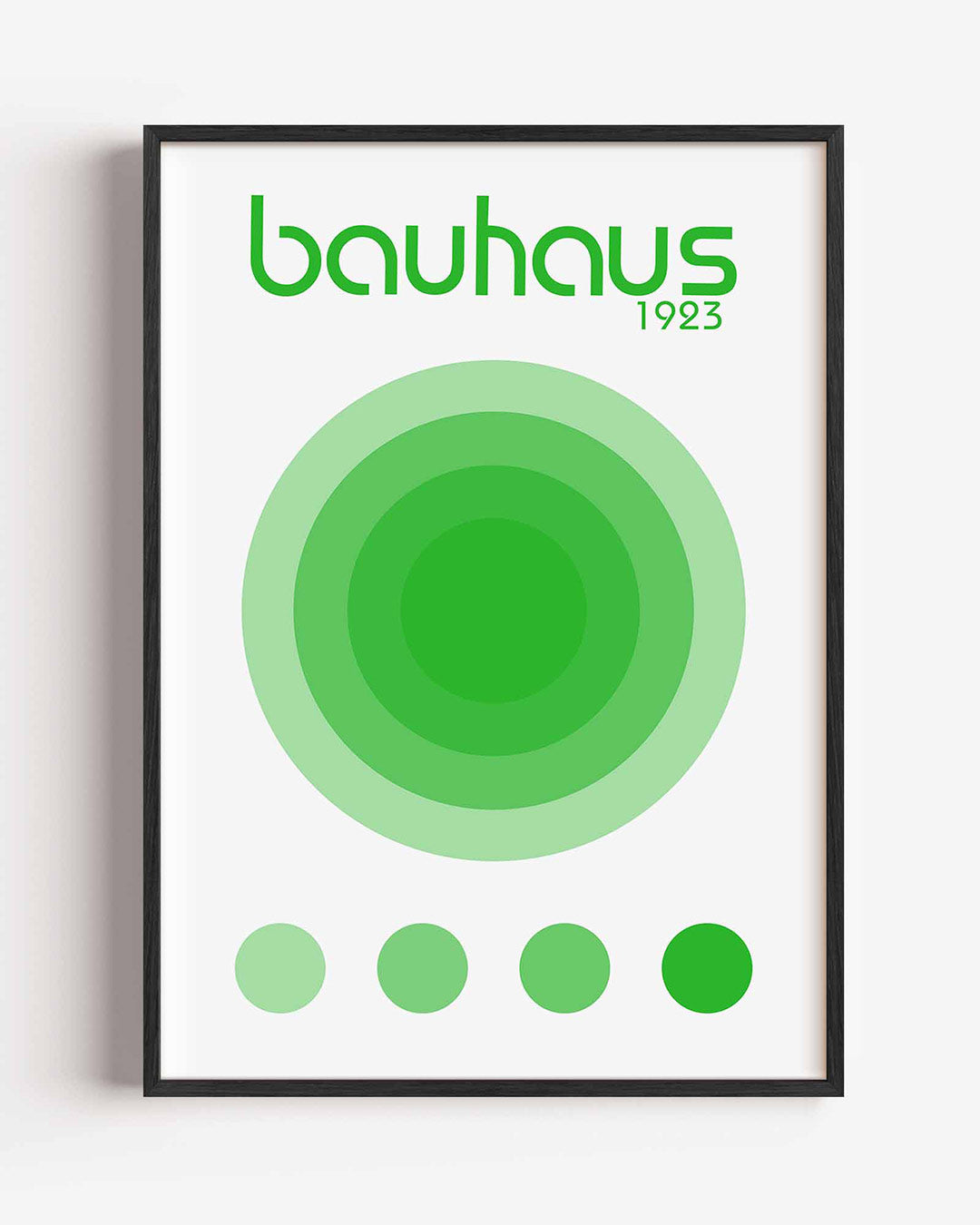 Cirkelvormen en kleur – staande Bauhaus poster als wanddecoratie