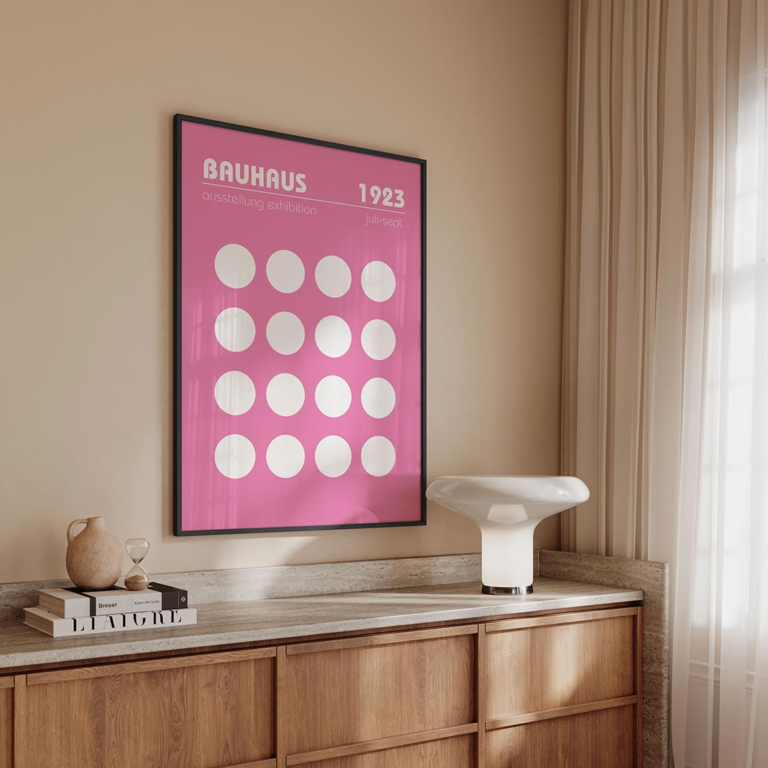 Abstracte – geometrische Bauhaus poster in staand formaat