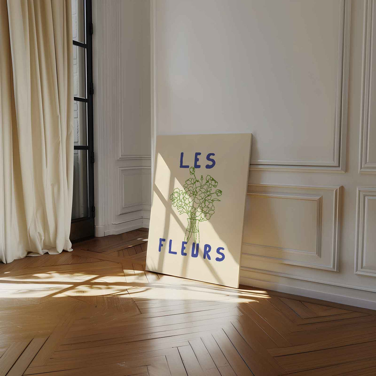 Les Fleurs Minimalistisch – staand kunstwerk voor modern interieur