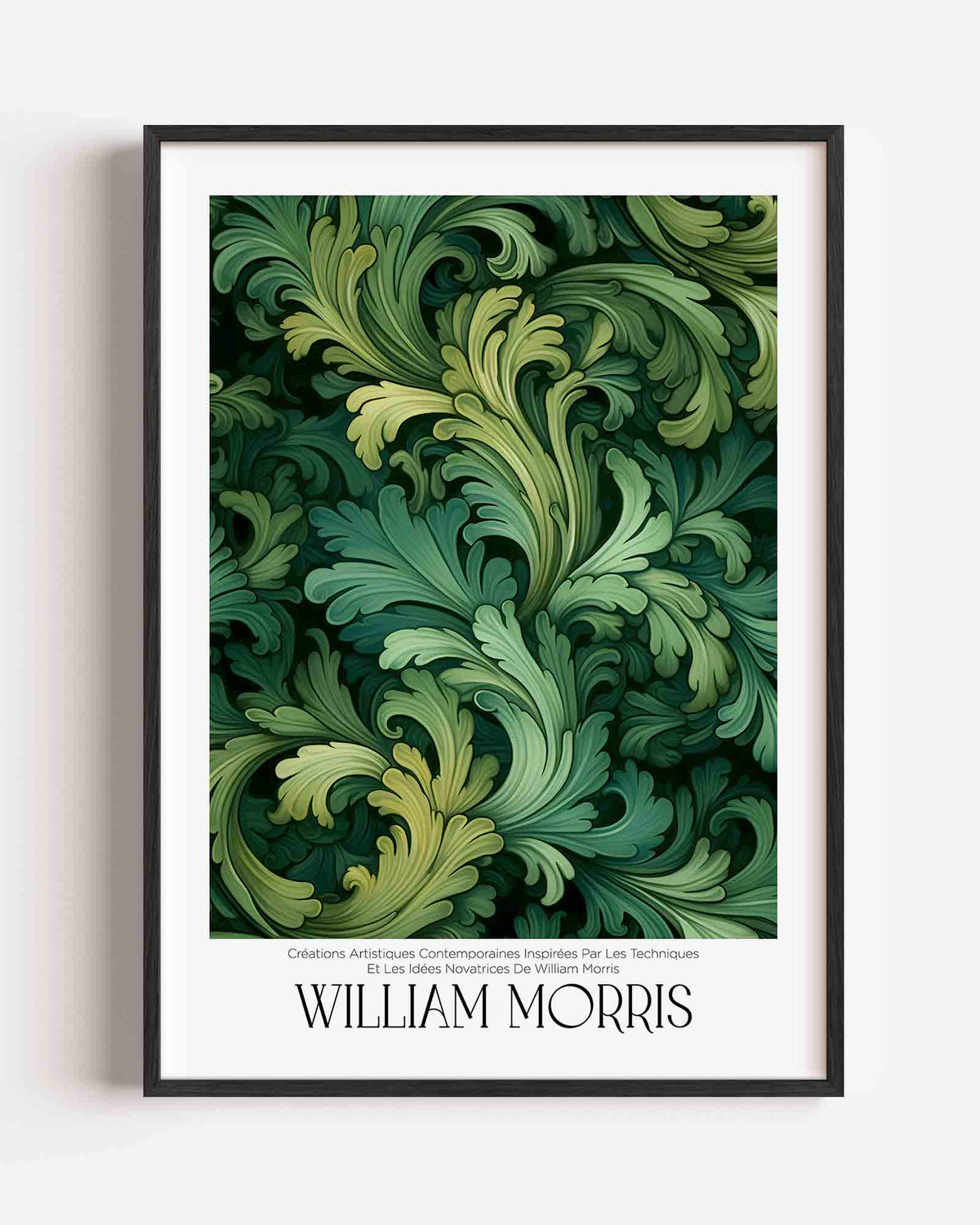 Groene bladeren – William Morris portret poster als wanddecoratie