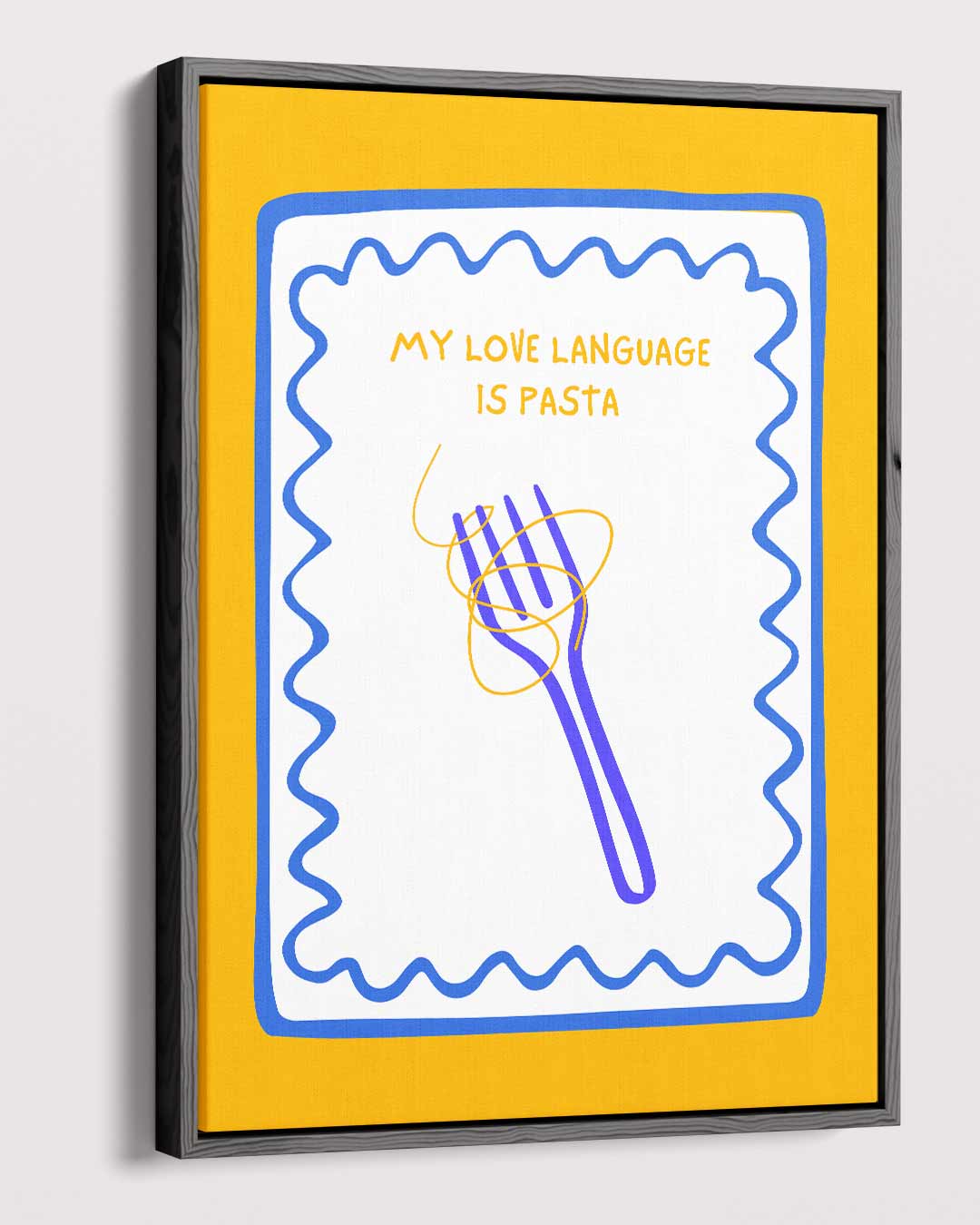 Pasta Liefdestaal – dibond kunstwerk als wanddecoratie