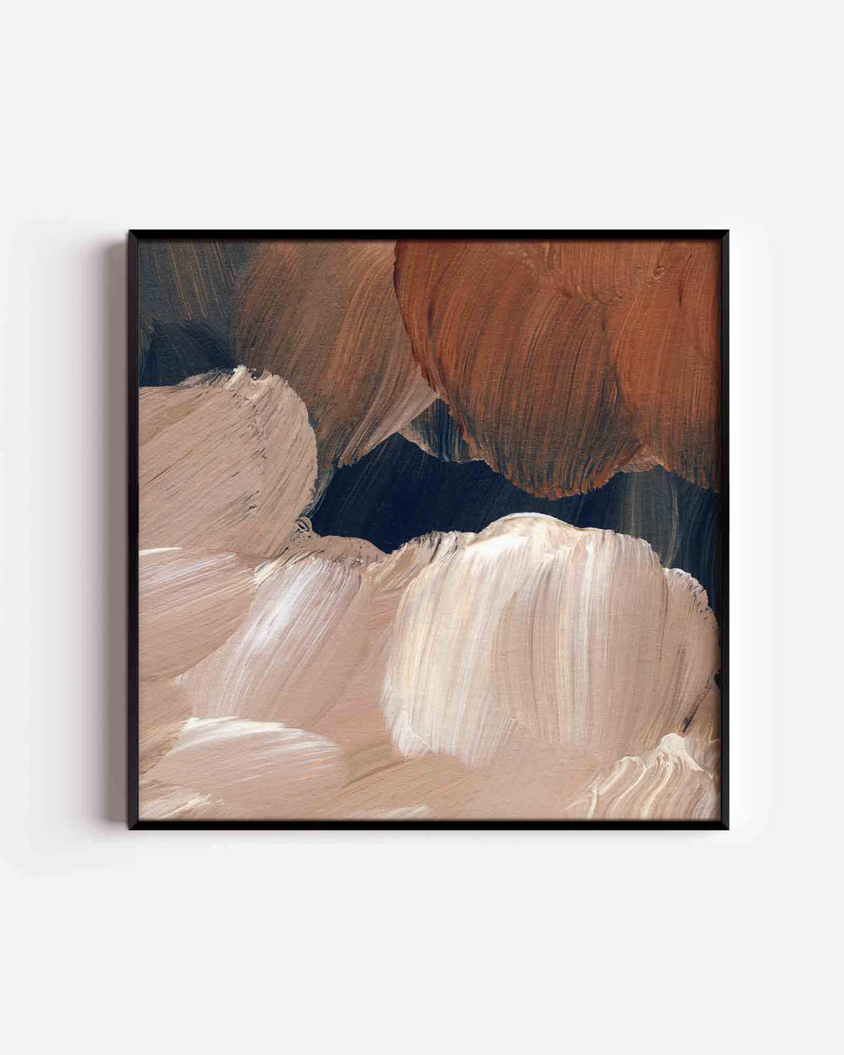 Abstracte penseelstreken – schilderkunst vierkante poster als wanddecoratie