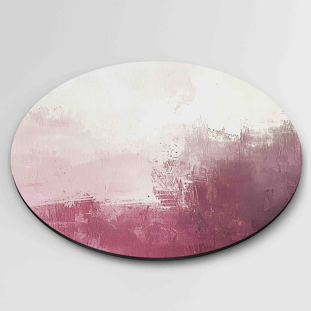 Abstracte roze – ronde textuur wanddecoratie van WallArtistic