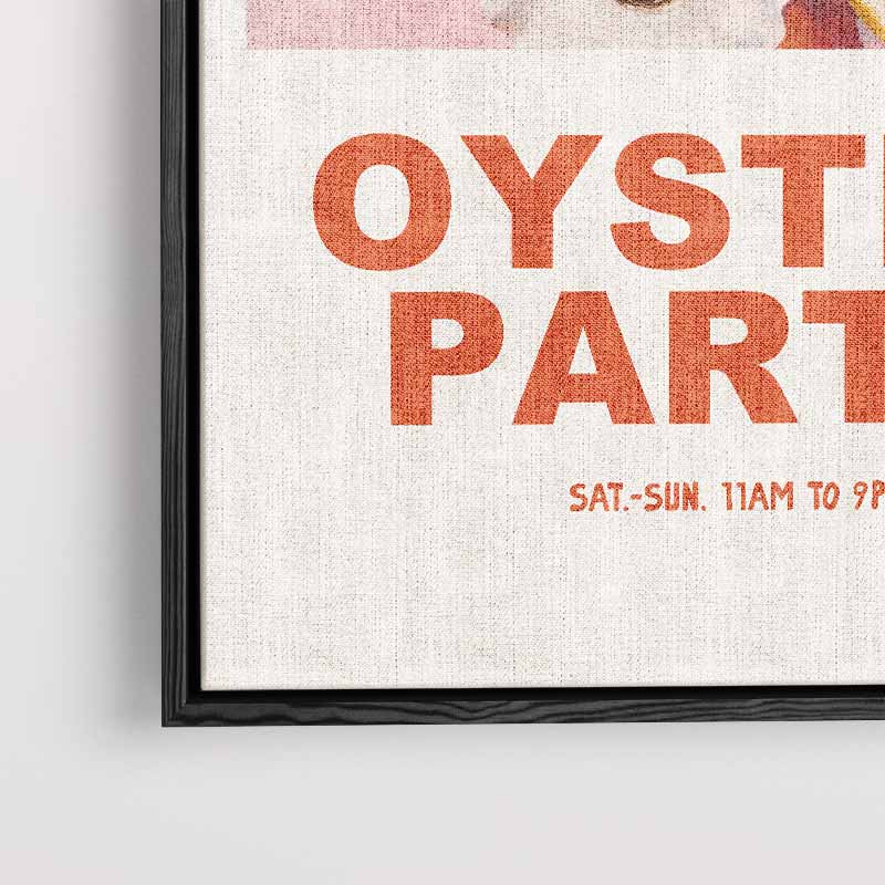 Oesterfeest Poster – modern portret kunstwerk van WallArtistic