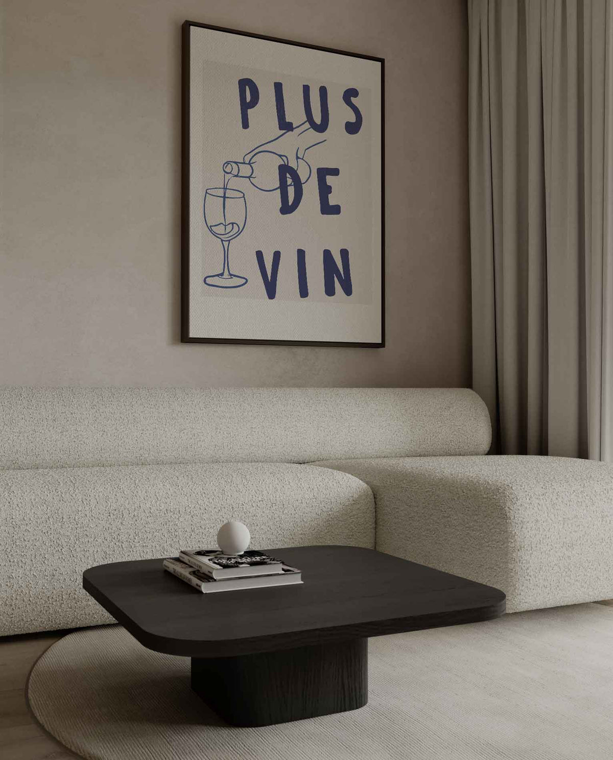 Plus de Vin Wijnposter – dibond wanddecoratie in staand formaat