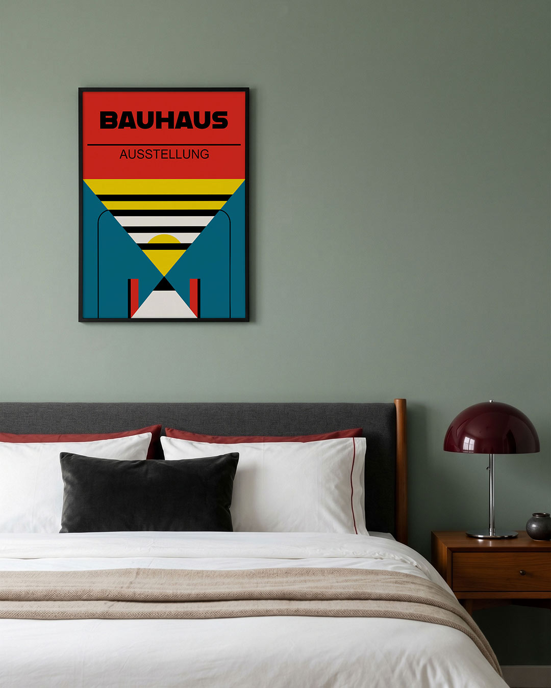 Kleurvlakken en lijnen – geometrische poster in Bauhaus-stijl van WallArtistic