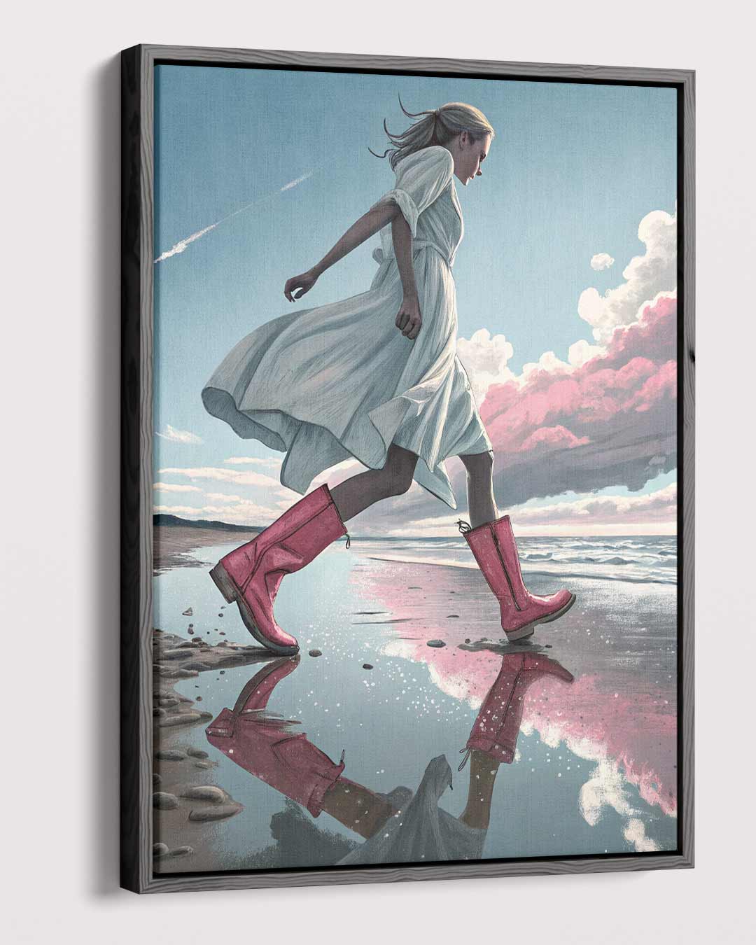 Wandelend langs de horizon – dibond kunstwerk als wanddecoratie
