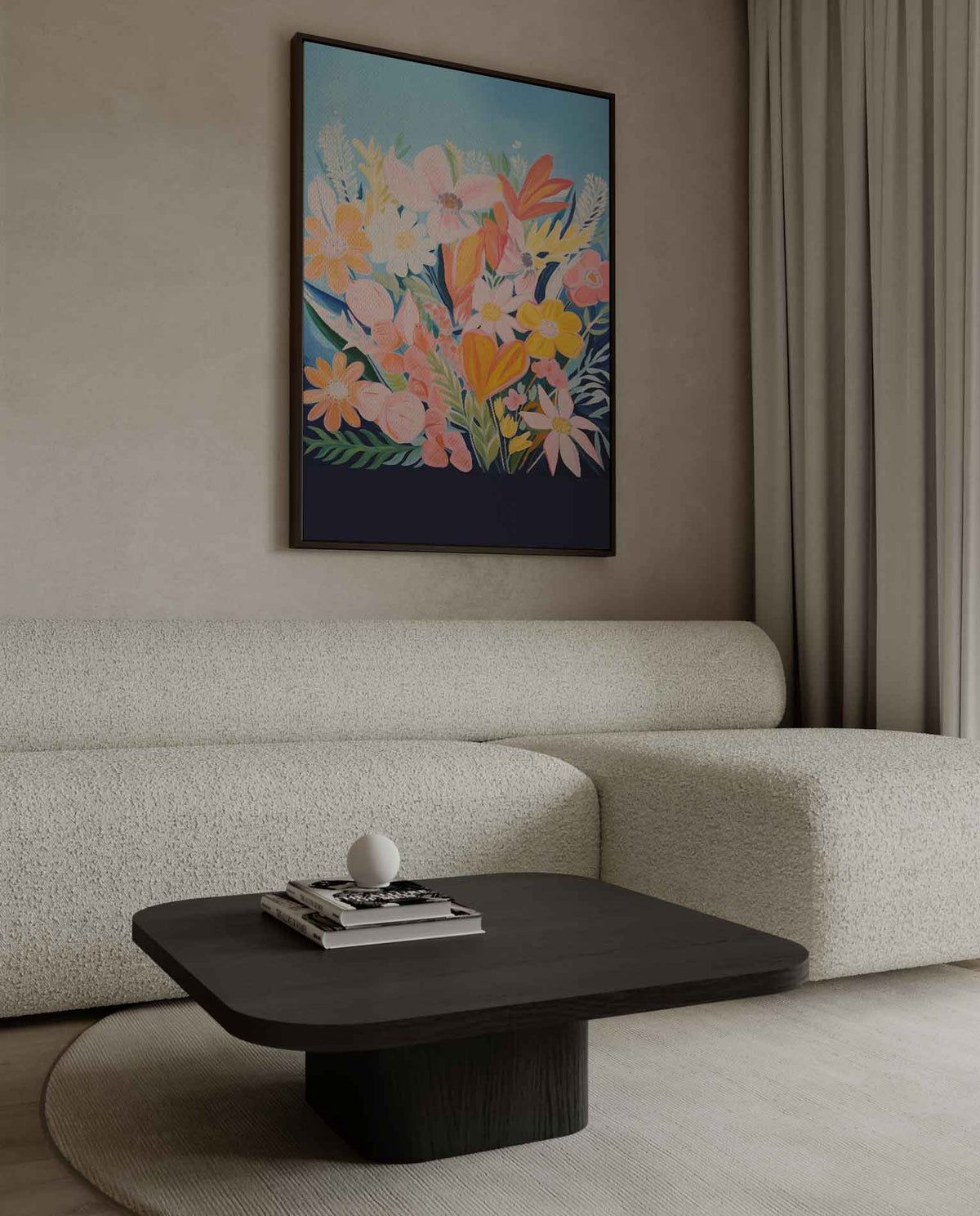 Vrolijke Bloemenpracht – canvas wanddecoratie in portret formaat