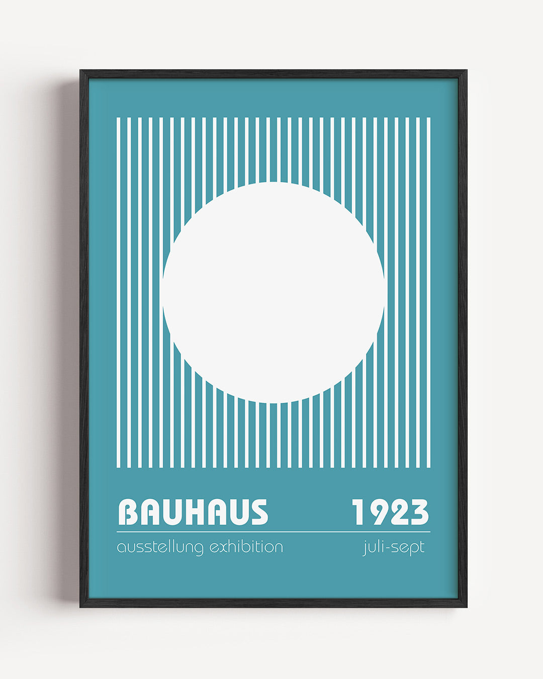 Cirkel en lijnen – staande Bauhaus poster als wanddecoratie