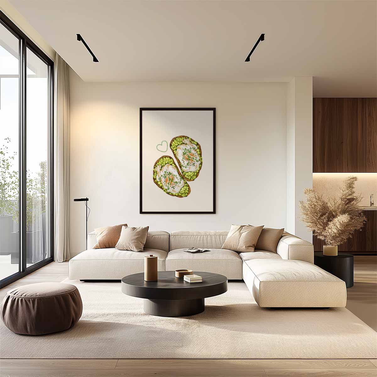 Avocado Toast Kunstwerk – dibond wanddecoratie in staand formaat