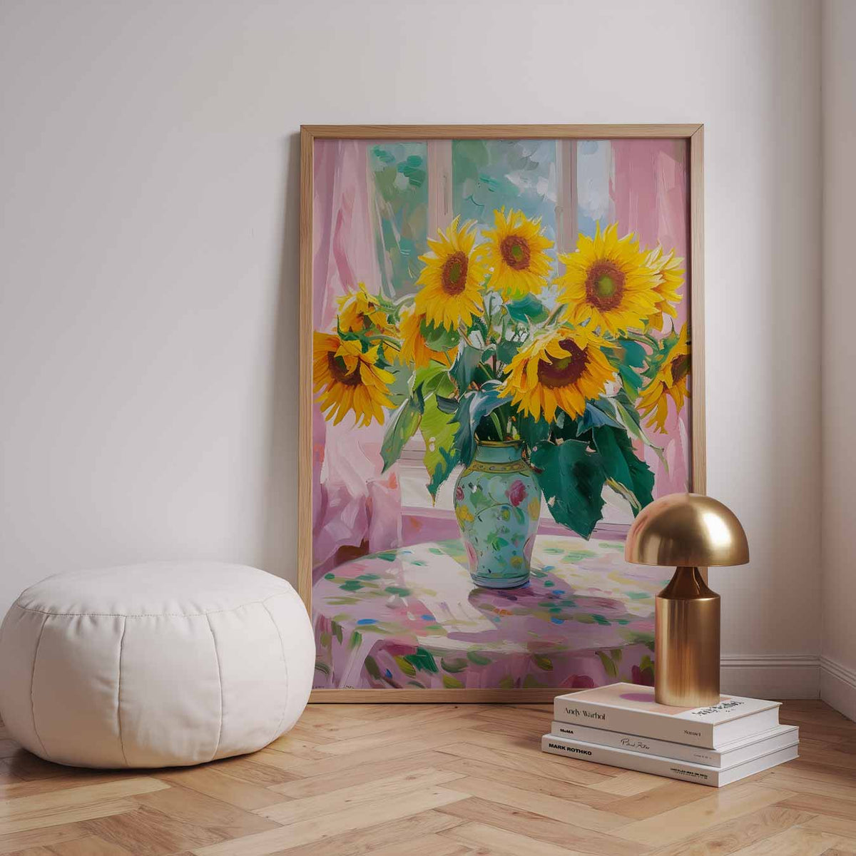 Stralende Zonnebloemen – urban poster in staand formaat