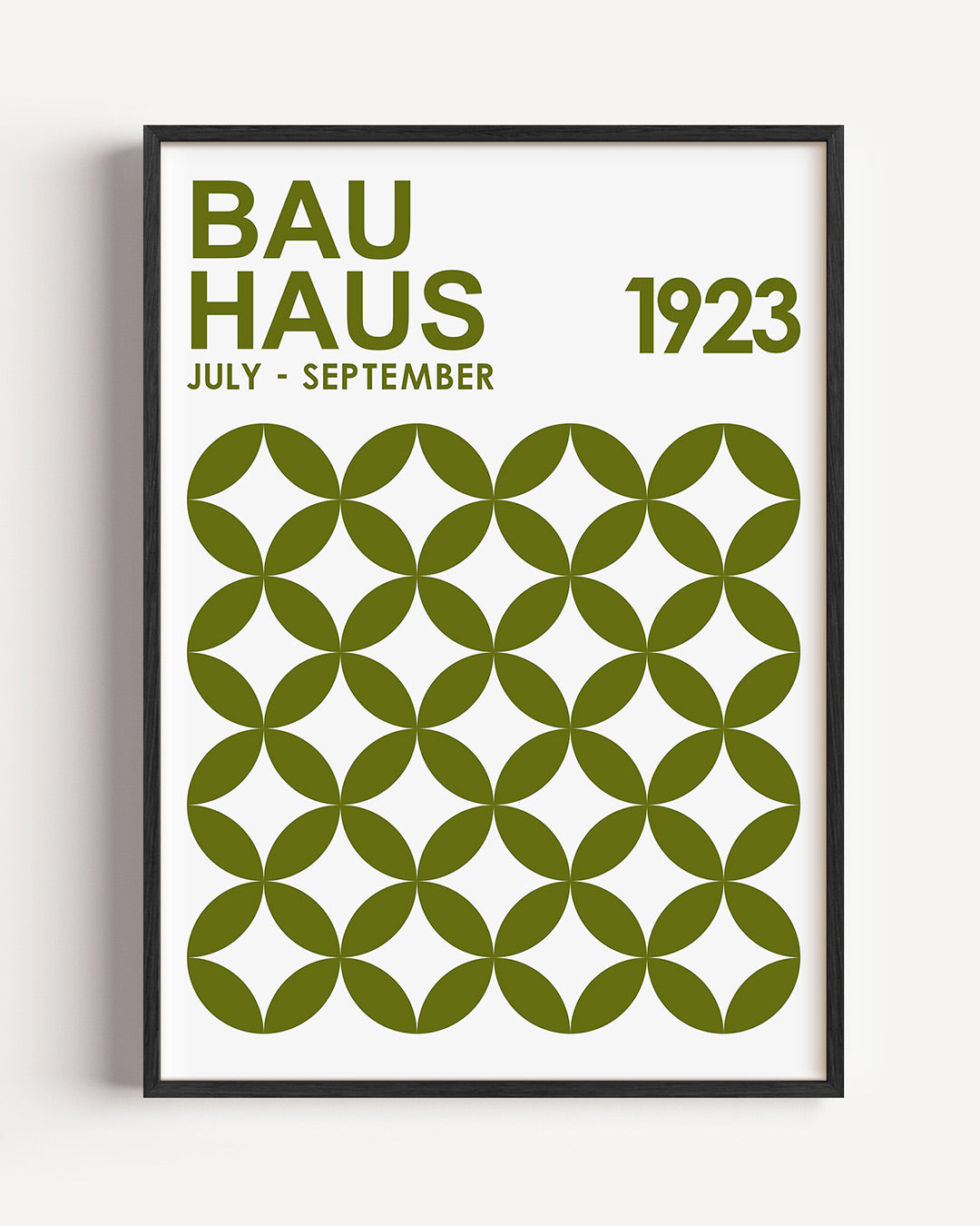 Cirkelpatroon ritme – staande Bauhaus poster als wanddecoratie