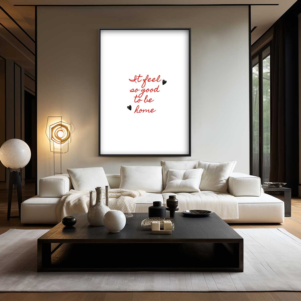 Welkom Thuis Wanddecoratie – modern portret kunstwerk van WallArtistic