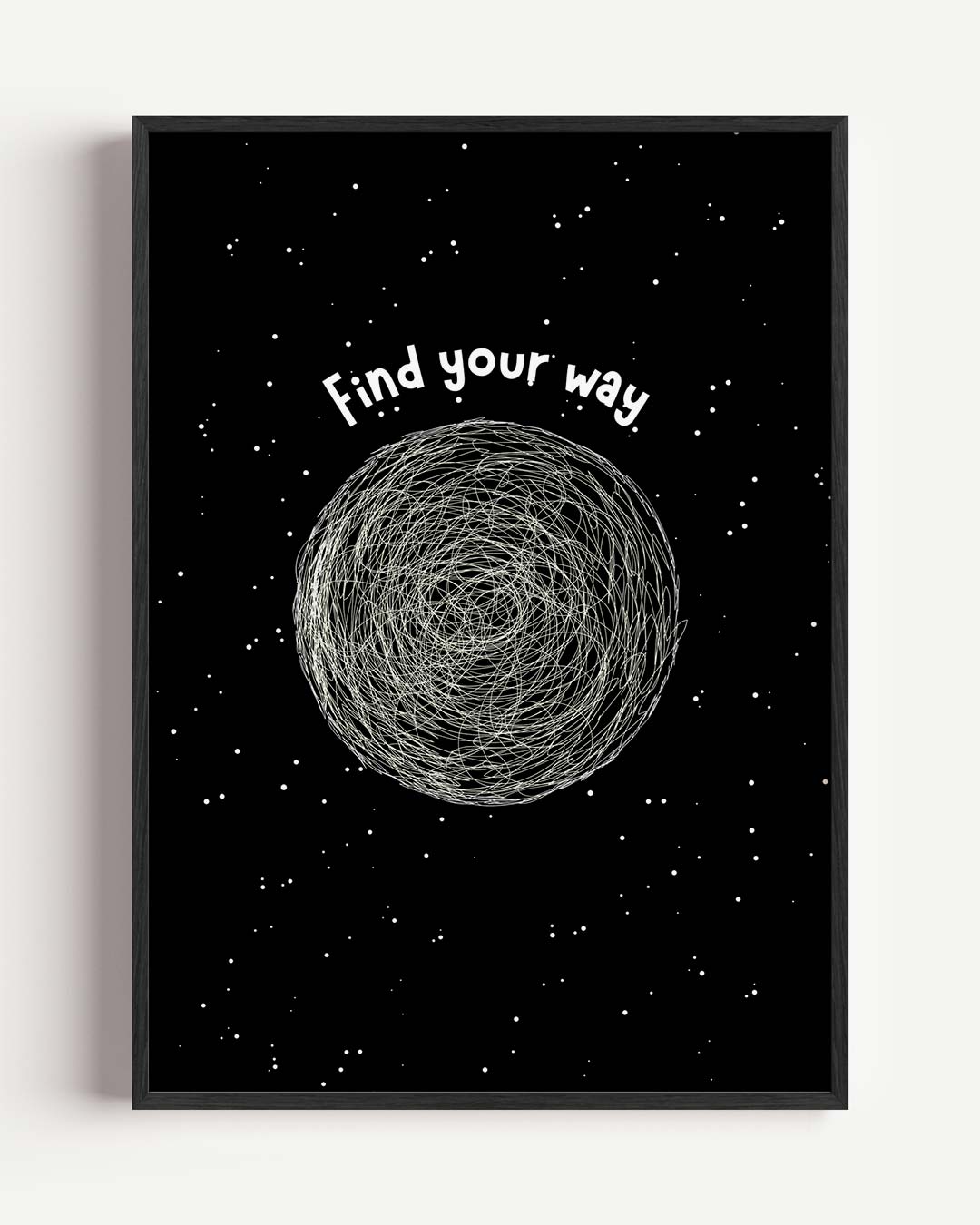 Find Your Way – quote portret poster als wanddecoratie