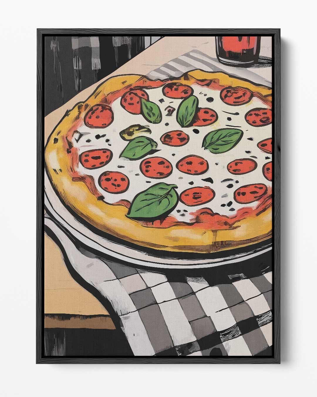 Pizza Delight Kunstwerk – portret kunstwerk als wanddecoratie