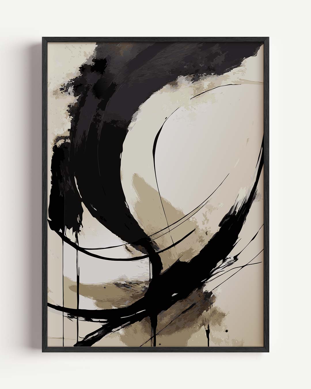 Abstracte Elegantie – kleurrijke abstracte portret poster als wanddecoratie
