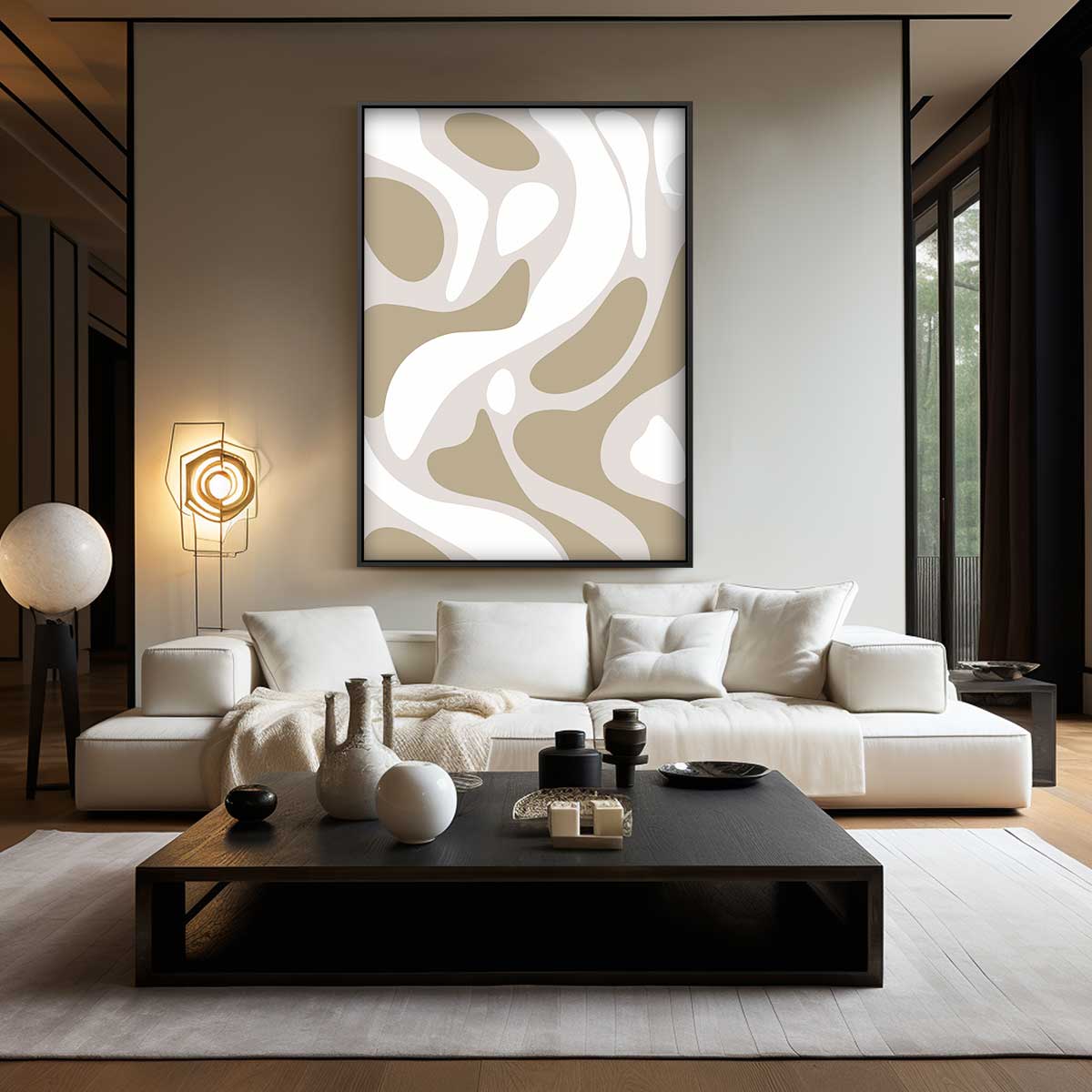 Organische Flow Canvas – modern portret kunstwerk van WallArtistic