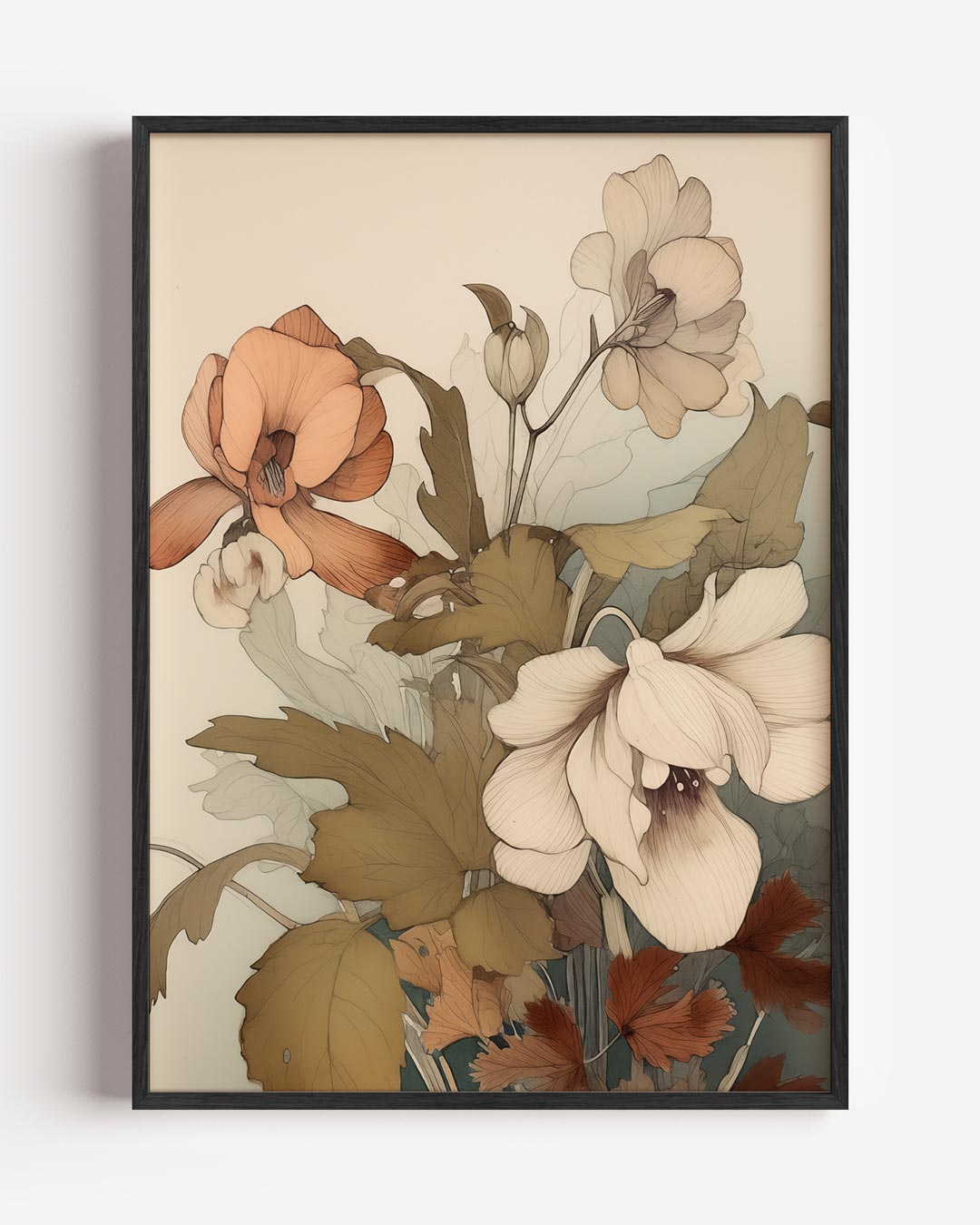 Elegante Bloemenpracht – bloemen portret poster als wanddecoratie