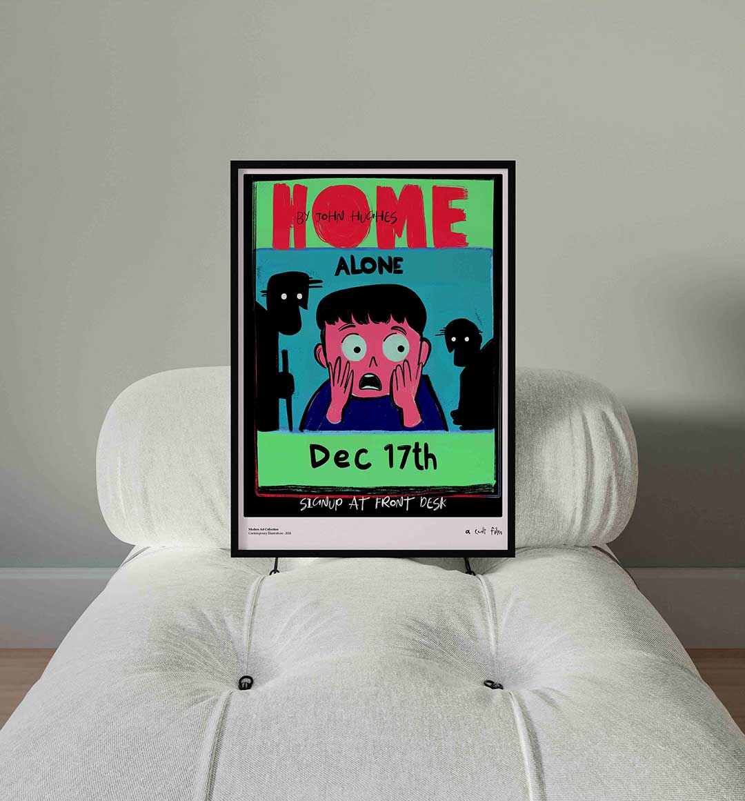 Jongen met handen op wangen – staande Pop Art wanddecoratie van WallArtistic
