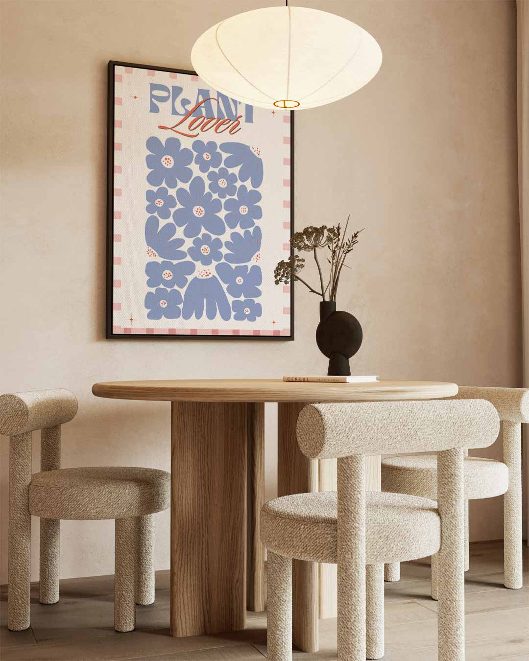 Bloemenliefhebber Poster – staande wandkunst voor woonkamer of interieur