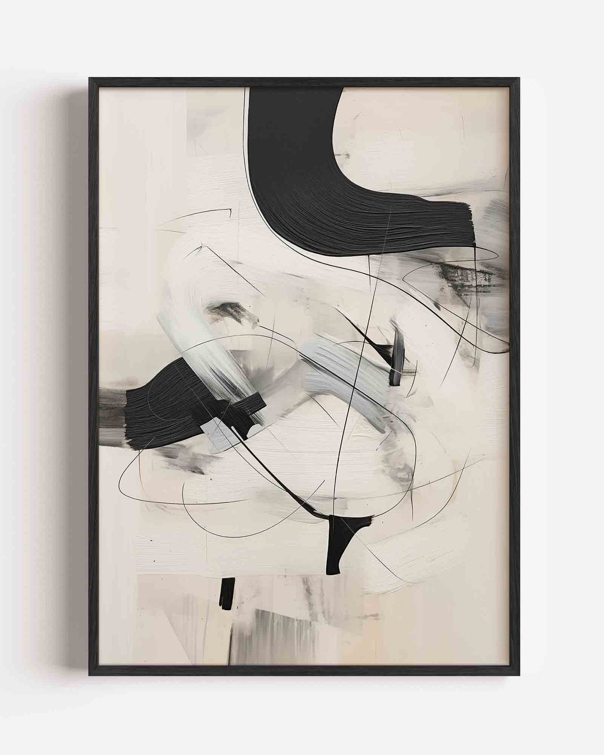 Abstracte lijnen – zacht abstracte portret poster als wanddecoratie