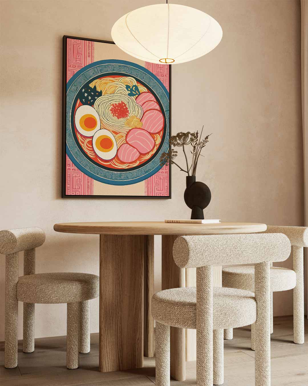 Kleurrijke Ramen Illustratie – canvas wanddecoratie in portret formaat