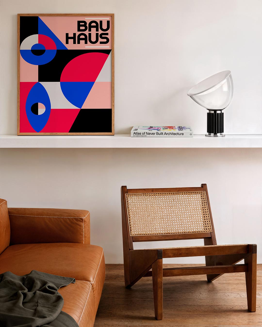 Vormen en vlakkenspel – staande Bauhaus poster voor aan de muur