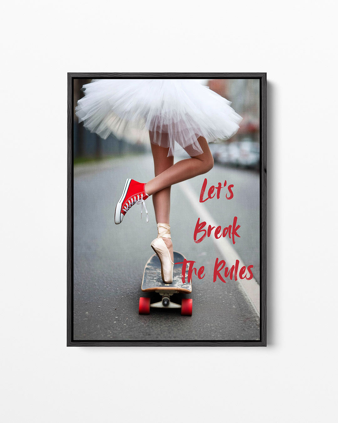 Dans op skateboard – staand wanddecoratie kunstwerk