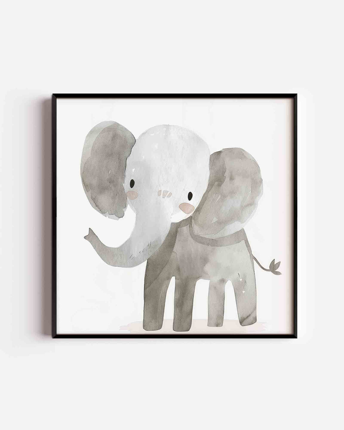 Schattige olifant – vierkante kinderposter als wanddecoratie
