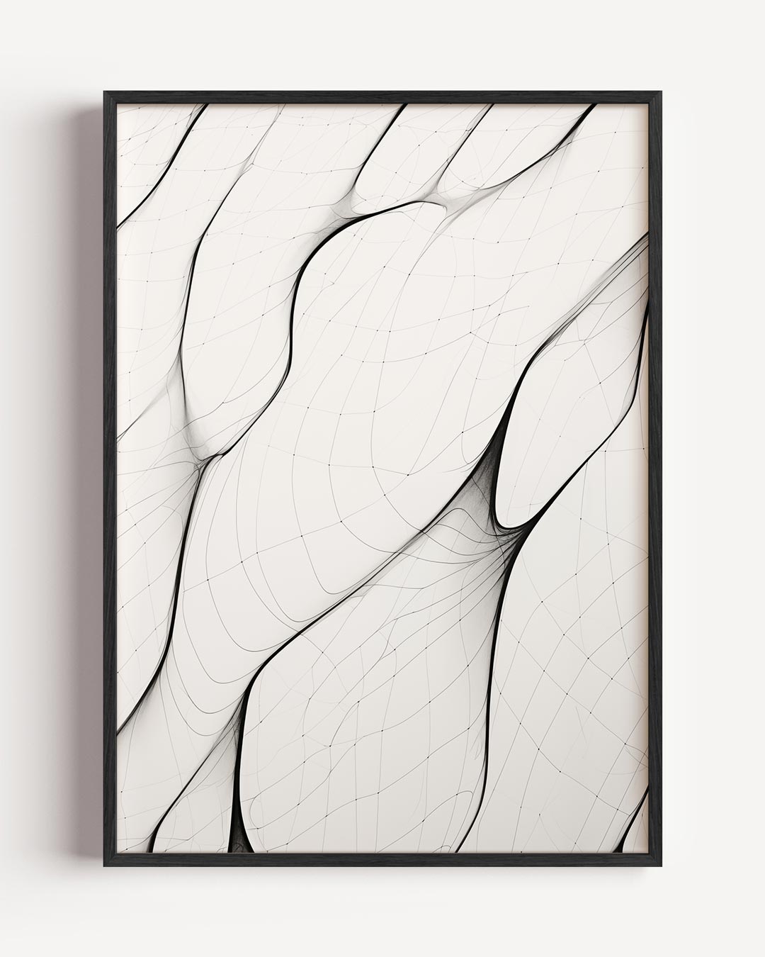 Abstracte Lijnen Kunstwerk – elegante portret poster als wanddecoratie