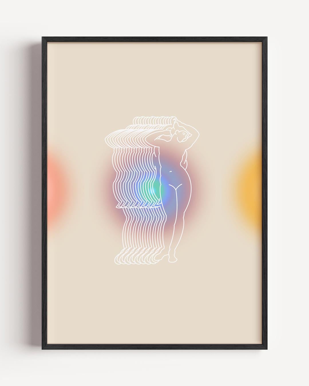 Moderne Femme Silhouette – mindfulness portret poster als wanddecoratie
