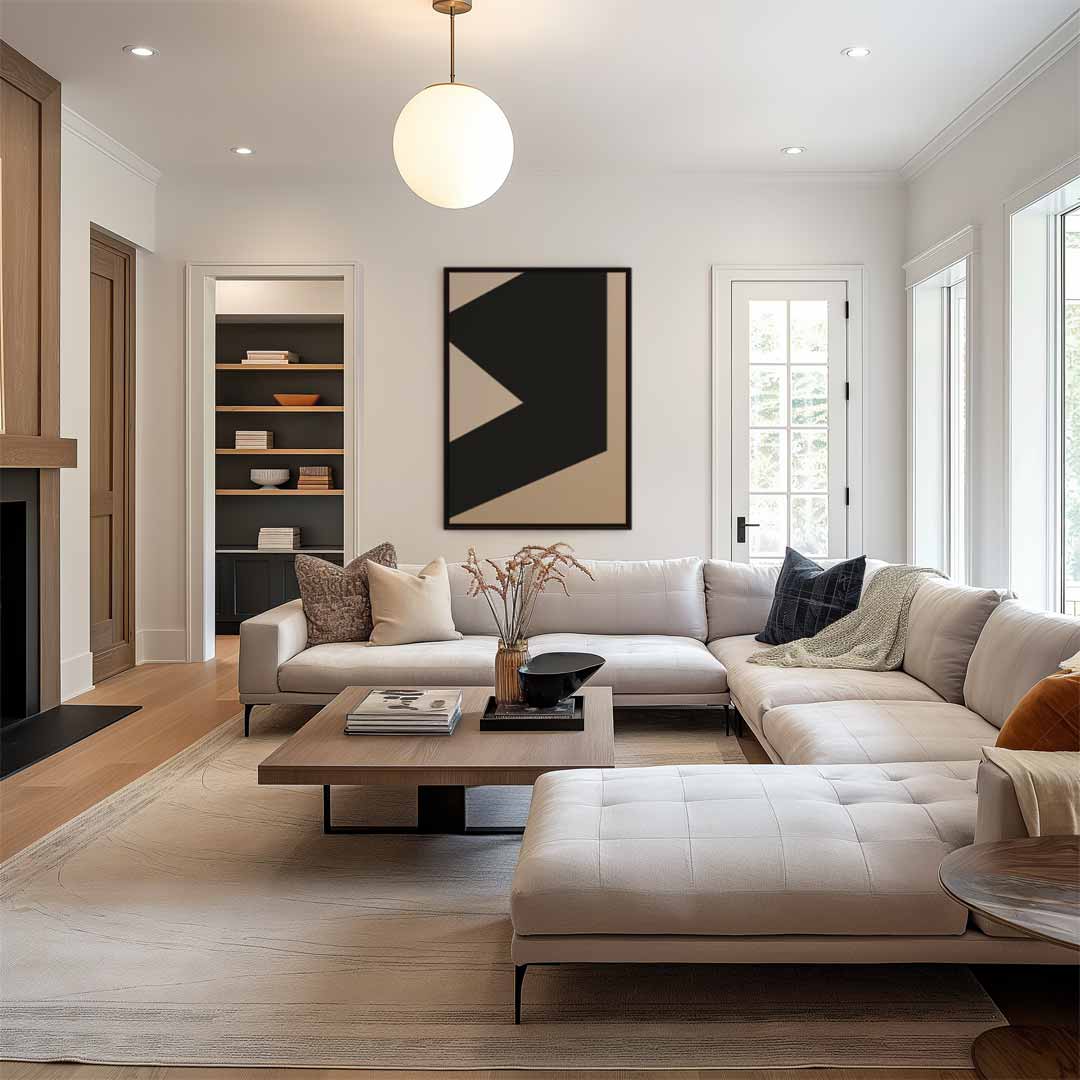Stijlvol Geometrisch Canvas – staand kunstwerk voor modern interieur